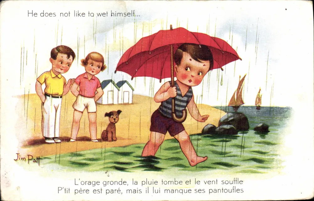 Kinder in der Regen — Jim Patt — M.D. Paris - Vorderseite