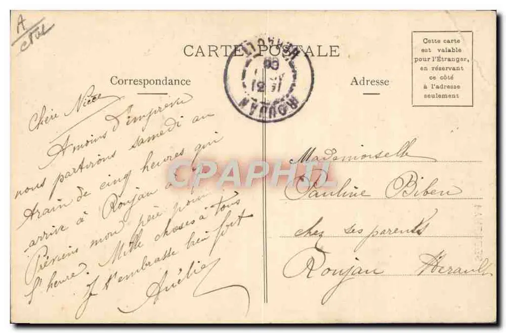 Mulher pireneu com ovelhas — Pirineus — editor R. (assinatura) — número de série não visível - Verso