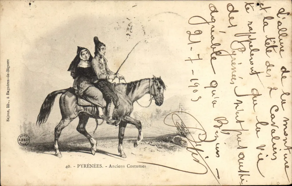PYRÉNÉES. - Velhos Trajes — Sajous, em Bagnères-de-Bigorre, n°40 - Frente