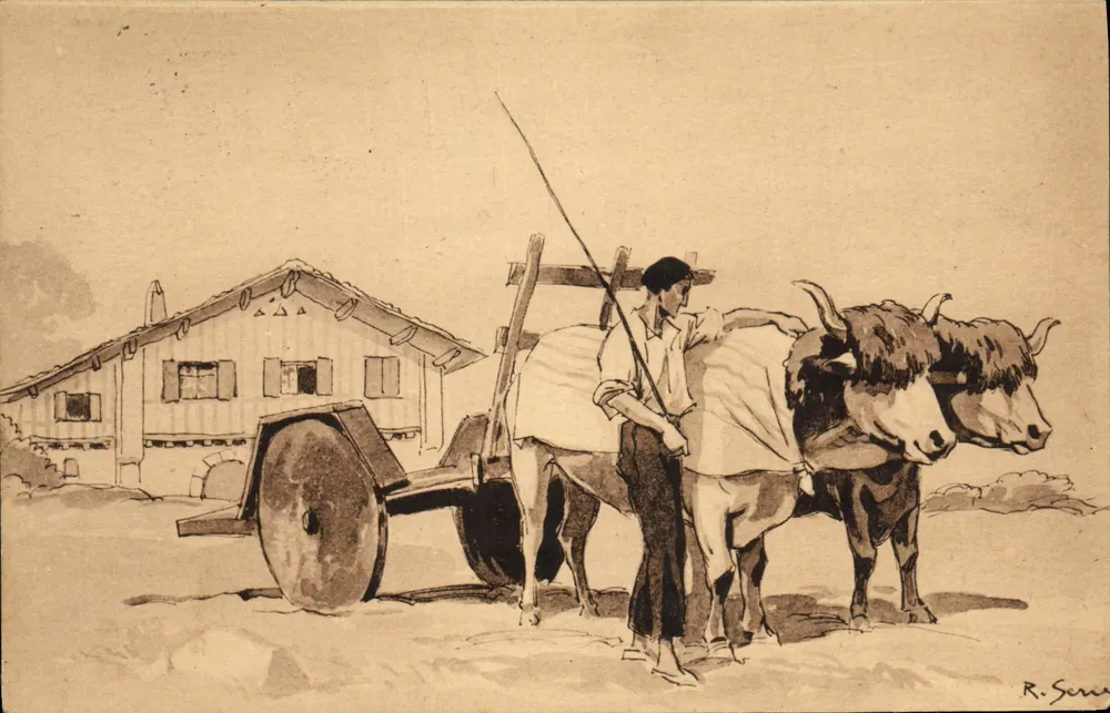 Basque-Wagen — Grand Prix de gravure 1932 — Raoul Serres - Vorderseite