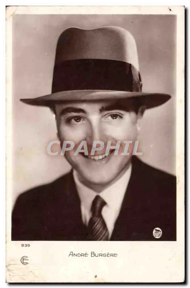 André Burgère — retrato em traje e chapéu — Chemizazine Sélection, Paris - Frente