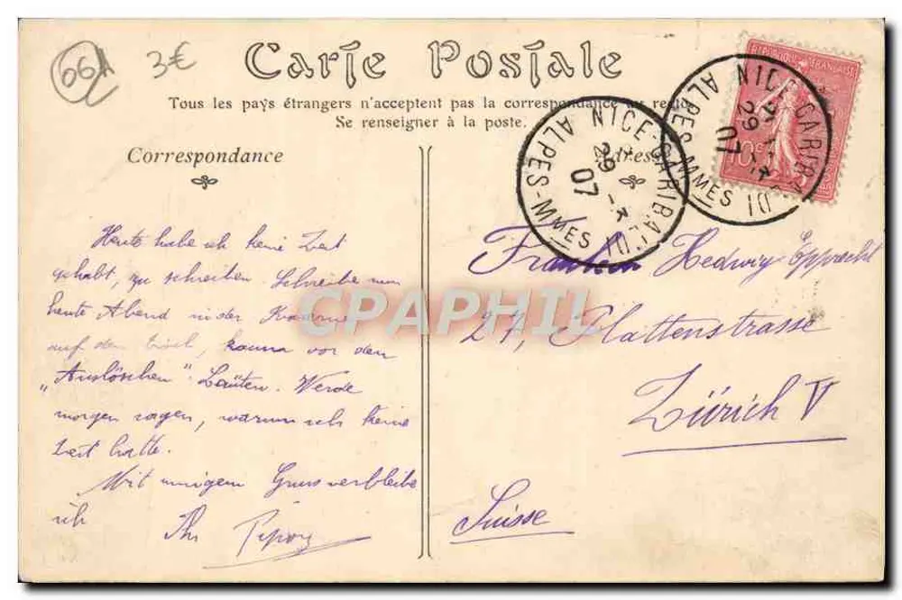 Villefranche-sur-Mer — visão panorâmica de um promontório — editor desconhecido, n° 783 - Verso