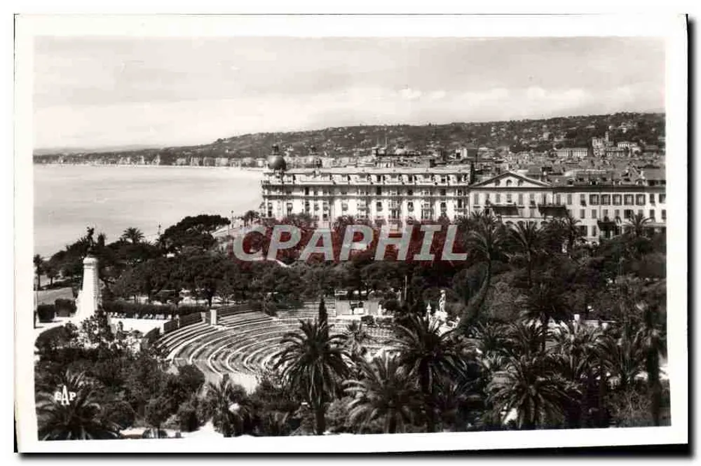 Nice - Der Garten Albert Ier und das Theater de Verdure — Vintage Postcard/Antike Ansichtskarte Paris - Vorderseite