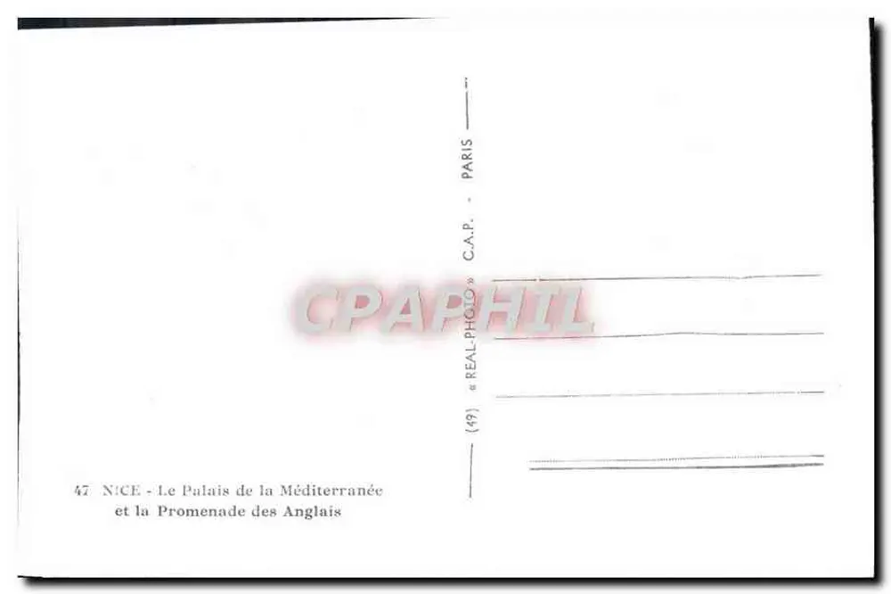 Nizza - Das Palais der Mittelmeerküste und die Promenade des Anglais — C.A.P. (47) - Rückseite