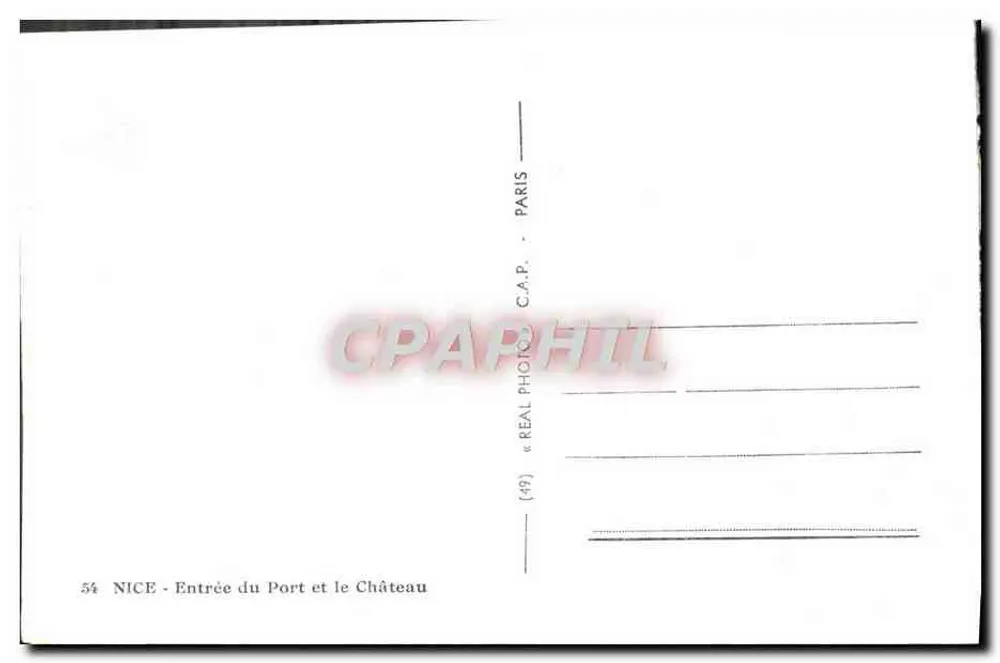 निस - पोर्ट के प्रवेश और कैस्टल — C.A.P. — पेरिस - पीछे