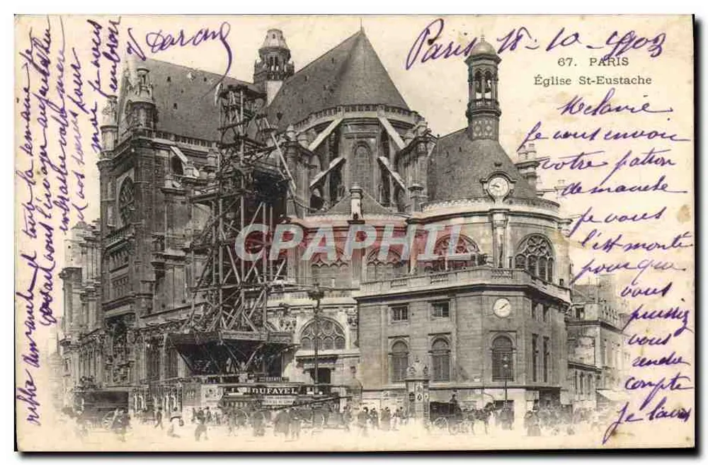 Igreja de Saint-Eustache em Paris — em construção — editora Brufaël, n°67 - Frente