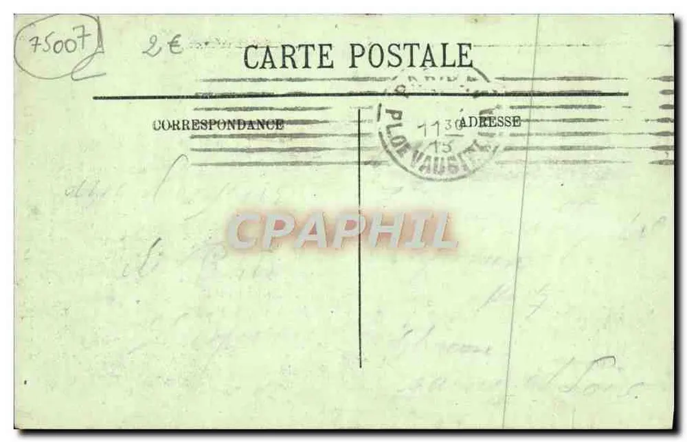 Paris (VIIe) — O Domo dos Inválidos — LL. n° 238 - Verso