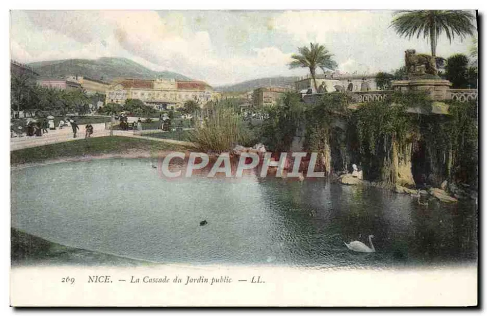 Nice — A Cascata do Jardim Público — LL. - Frente