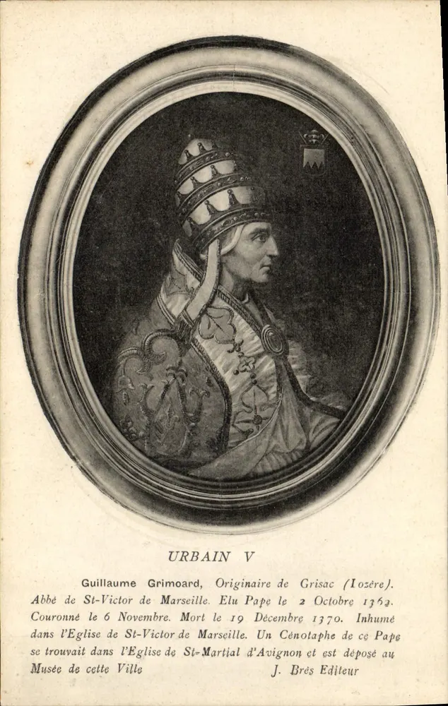 Urbain V — Guillaume Grimoard, Papst gewählt 1362 — J. Brès Verlag - Vorderseite