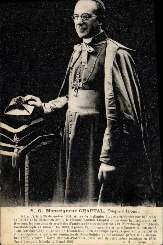 Monseigneur Chaptal, Bispo de Isionda — Biografia impressa — Boisson, editor Paris - Frente
