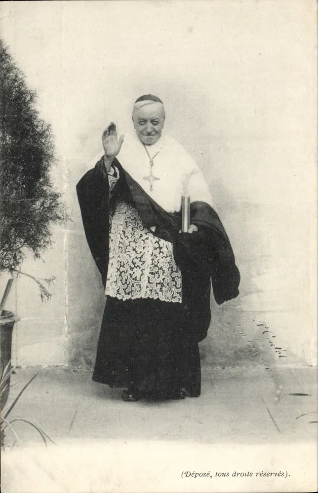 Pape Pio X — retrato em traje pontifical — editor não identificado - Frente