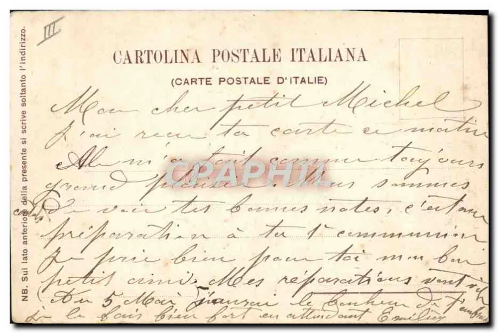Seine Heiligkeit Papst Leo XIII auf der Sedia Gestatoria — A. Garneri, Rom - abgegeben - N. 3. - Rückseite