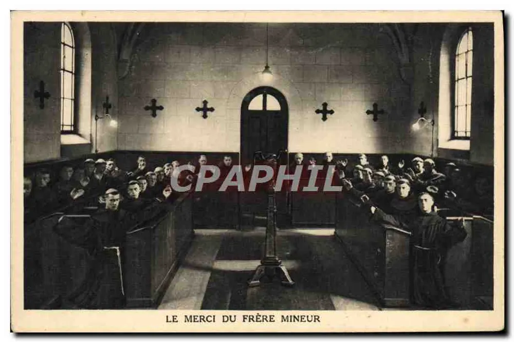 Das Dank des Minoriten — Religiöses Motiv — Photo Lalières, Amiens - Vorderseite