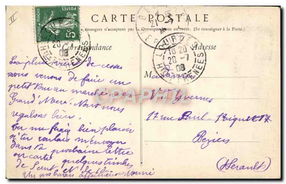 Lourdes — Mgr Schöpfer, Wächter des Heiligtums — Verlag F. V. - Rückseite