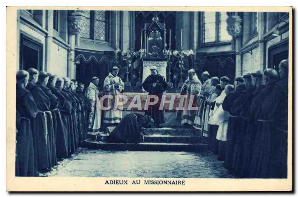 Abschied vom Missionar — Franciscaner Noviziat — Imprimerie Lelievre, Nancy - Vorderseite
