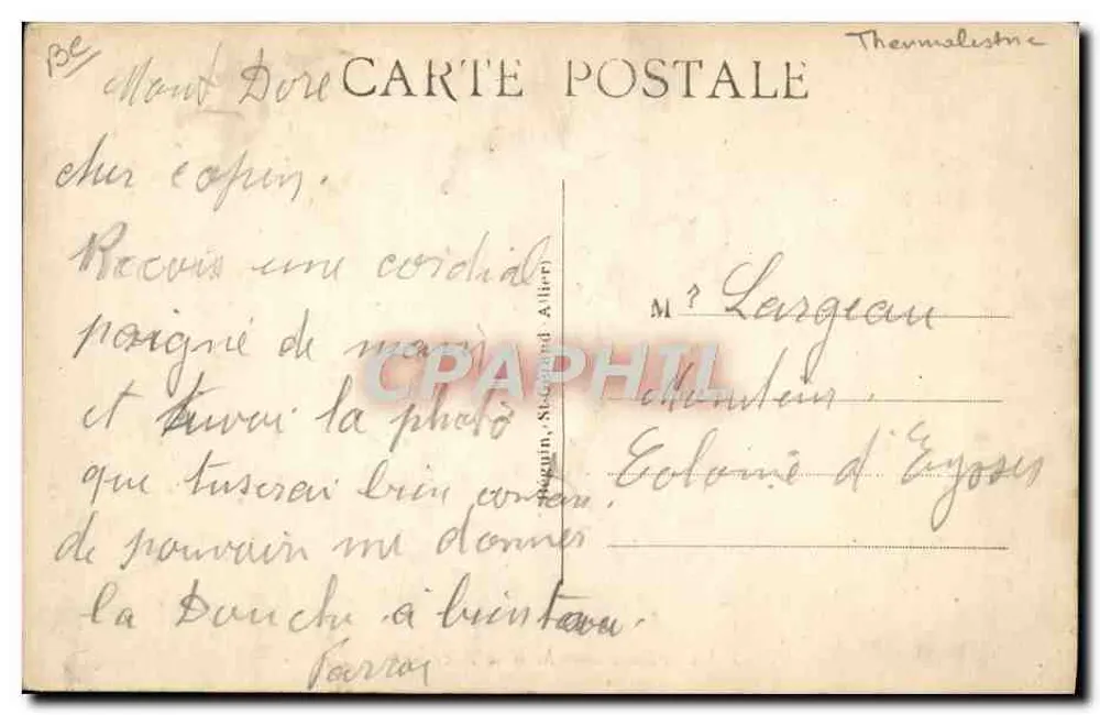 La Grande Douche en los Termales — Editor Ideal, n° 35 - Reverso