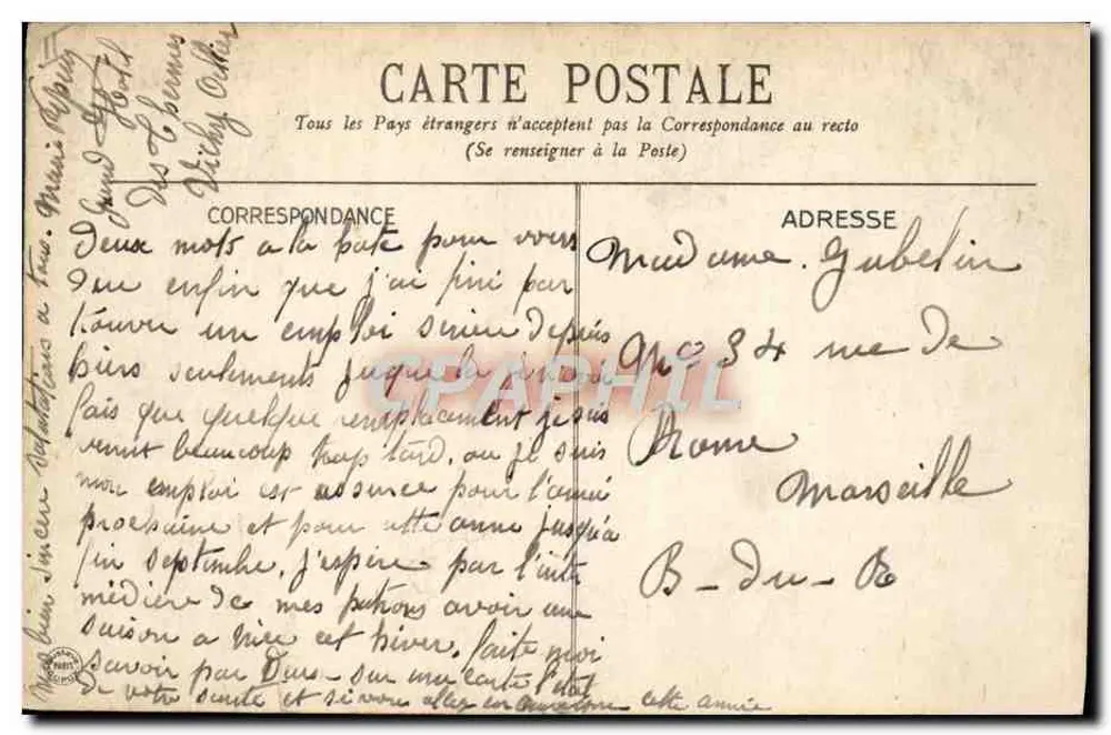 Vichy — Fonte dos Celestins — G.D. n°22 - Verso