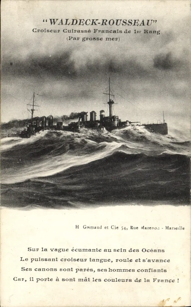 Panzerkreuzer "Waldeck-Rousseau" — H Grimaud et Cie, Rue Mazenod - Marseille - Vorderseite