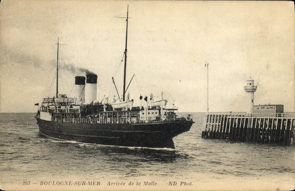 Boulogne-sur-Mer — Ankunft des Dampfers der Malle — ND Phot. n°263 - Vorderseite