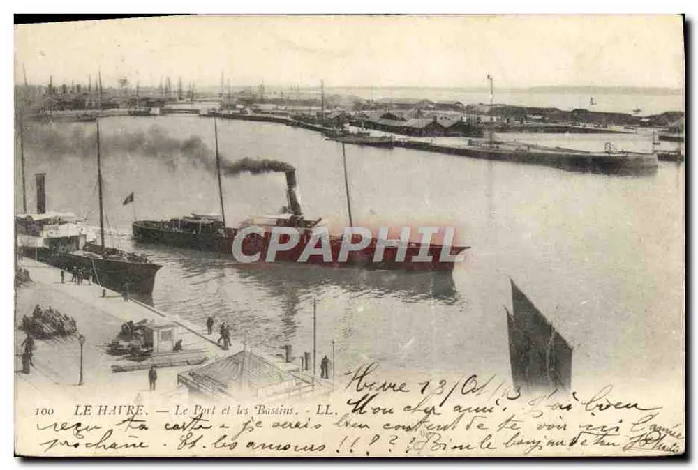 Le Haïre — Der Hafen und die Bassins — LL. n° 100 - Vorderseite