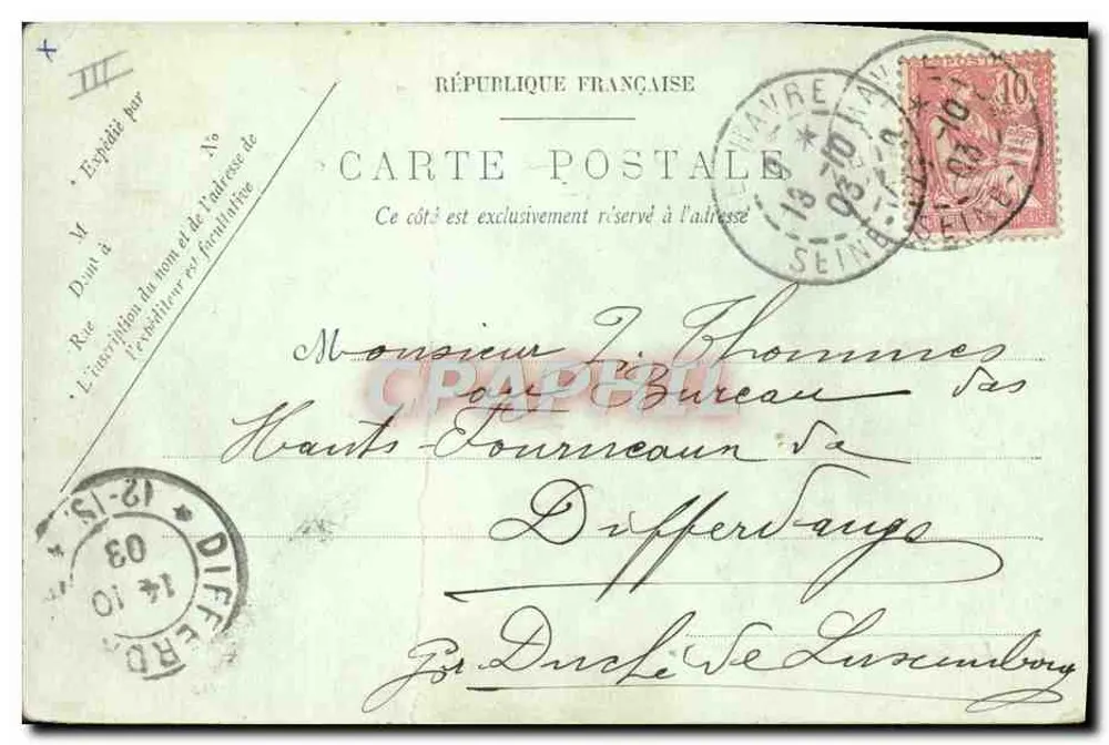 Le Haïre — Der Hafen und die Bassins — LL. n° 100 - Rückseite