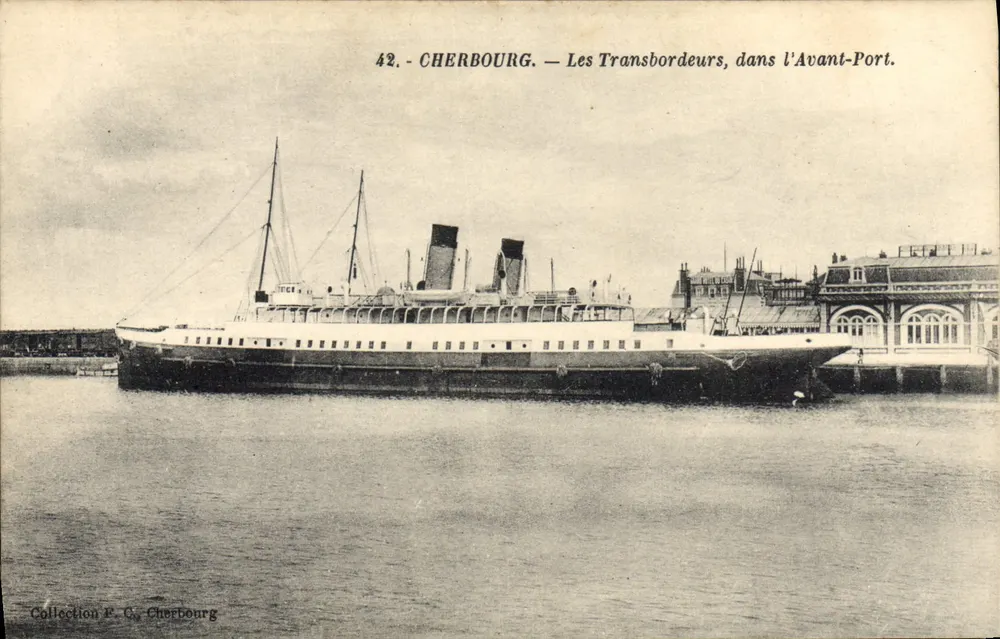 Cherbourg — Die Transbordeure im Avant-Port — Sammlung F. C. Cherbourg - Vorderseite
