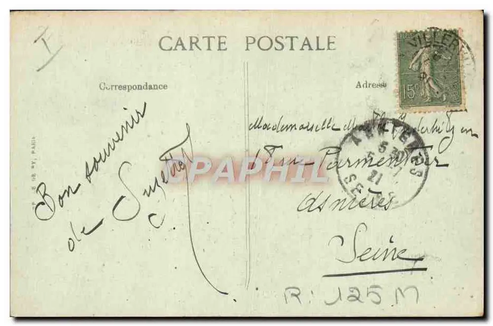 Frau im Badeanzug — auf Felsen ruhend — G. F. Le Havre, n°40 - Rückseite