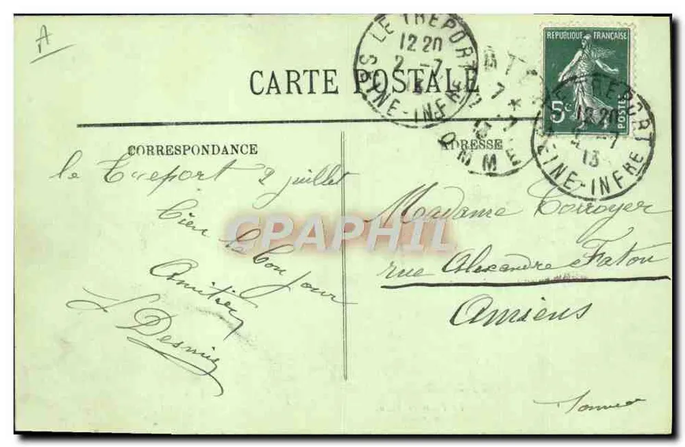 Le Tréport — Der erste Badetag — LL. n° 5056 - Rückseite