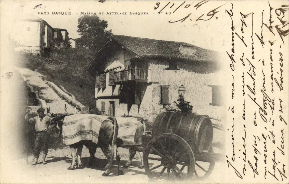 País Basco - Casa e Carro de Bois Basco - N° 43 - Frente