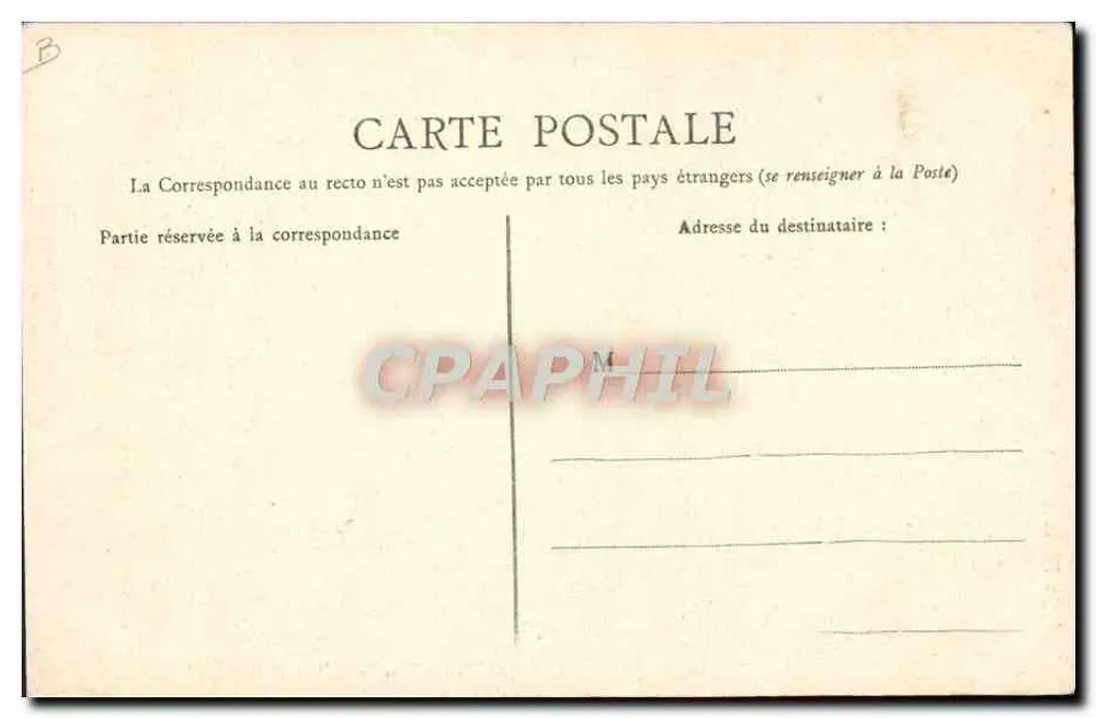 Mulher Bethmalaise (Haute-Ariège) — retrato em traje tradicional — editor Fauré e seus Alunos, Foix-S.-Girons (Ariège) - Verso
