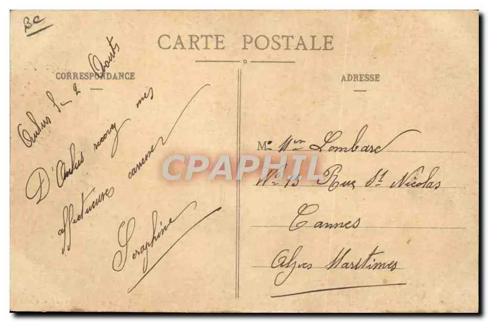 Frau im traditionellen Kleidungsstück nahe Castillon-en-Couserans — Typ von Bethmale — Foto-Verlag St-Girons (Ariège) - Rückseite