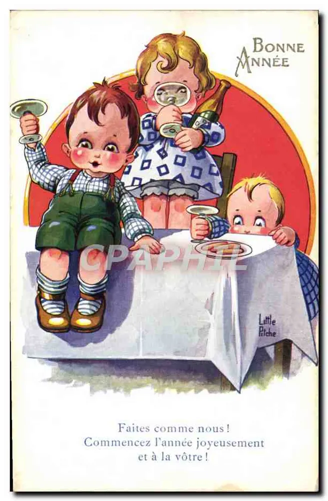 Drei Kinder feiern das neue Jahr — Little Ritché, N° 17 - Vorderseite