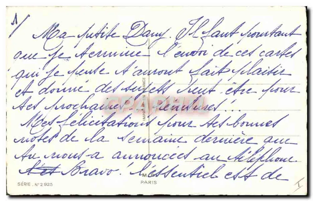 Die Jäger tauchen fröhlich in die Nacht ein — P.P. — Serie Nr. 2925 - Rückseite