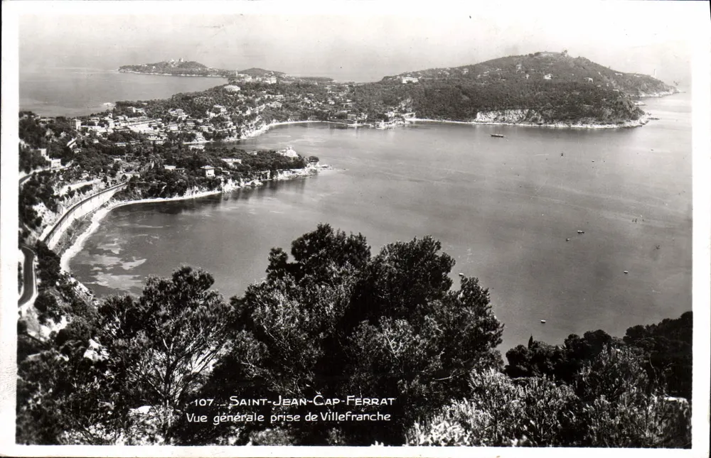 Saint-Jean-Cap-Ferrat — Allgemeiner Blick von Villefranche — Éditions La Cigogne, Monaco, n°107 - Vorderseite