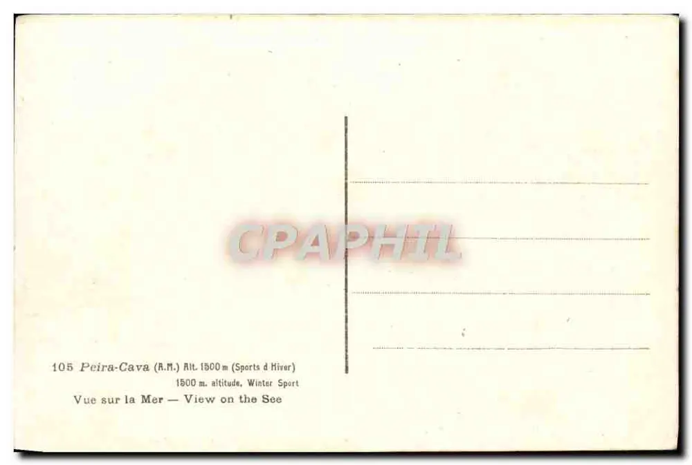 Peira-Cava — Vista para o Mar — editor C.A.P. n°105 - Verso
