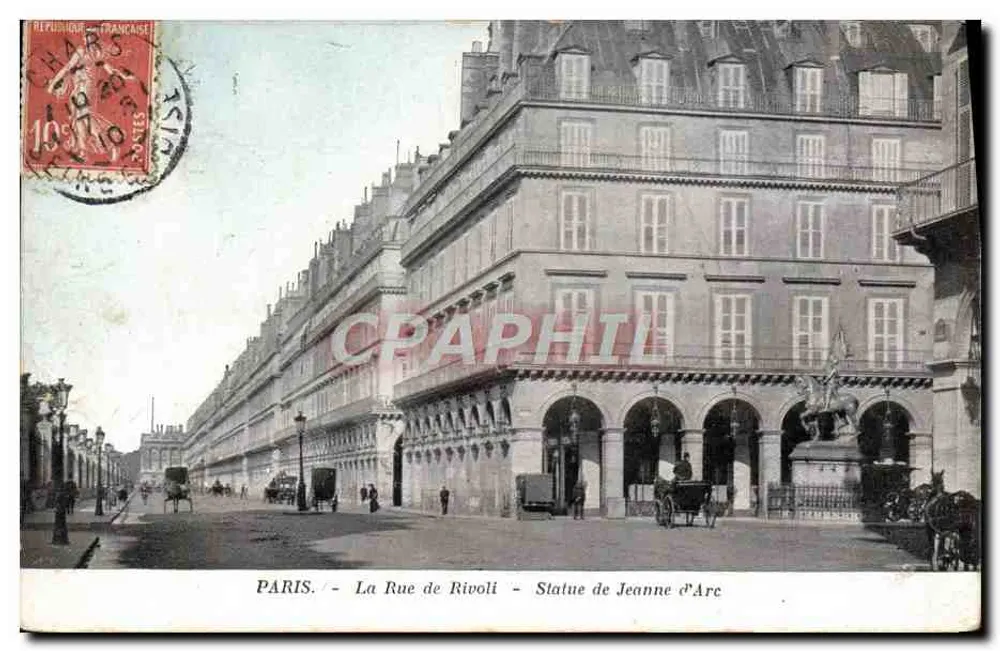 PARIS - La Rue de Rivoli - Statue de Jeanne d'Arc - Vorderseite
