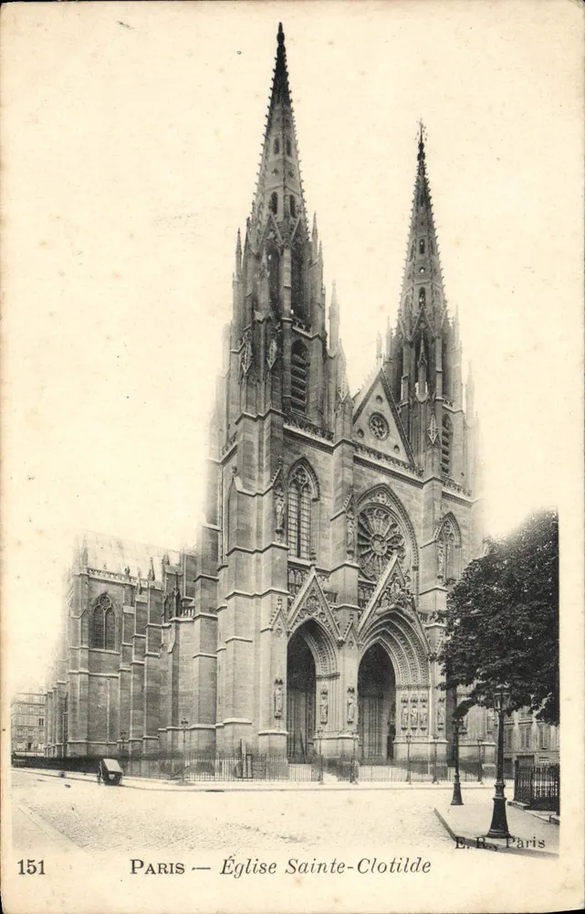 Paris — Igreja Santa Clotilde — E. Po. Paris, n° 151 - Frente