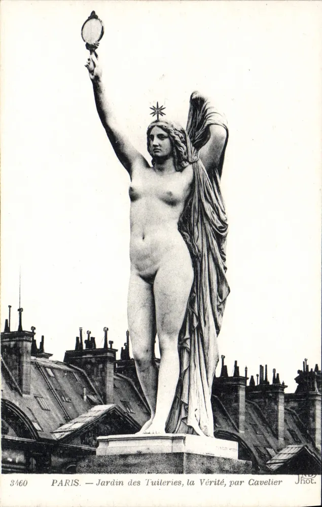 Paris — Jardin des Tuileries, la Vérité, von Cavelier - Vorderseite