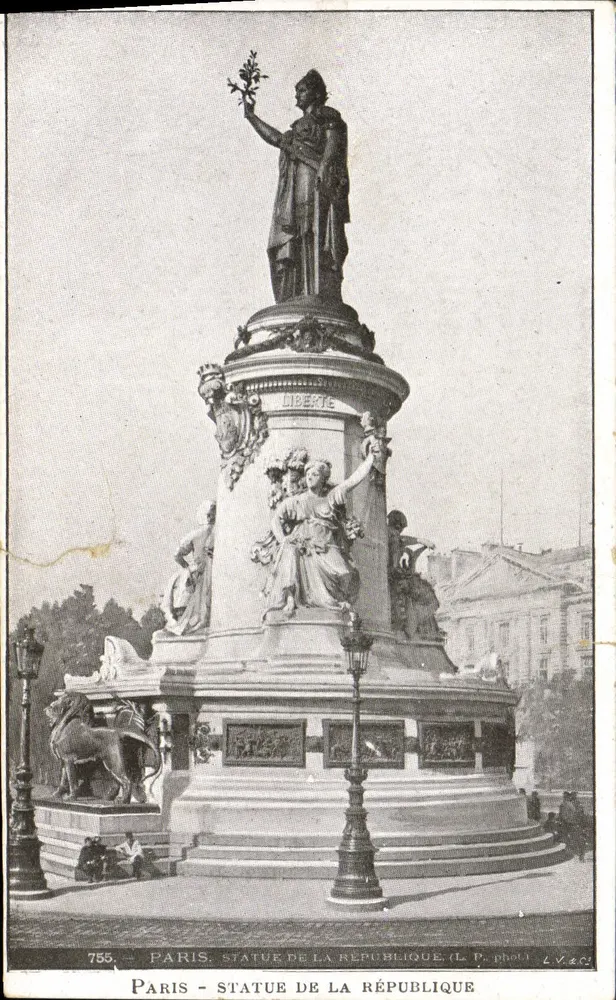 Paryż — Statua Republiki — (L.P. phot.) — L.V.&C. - Awers