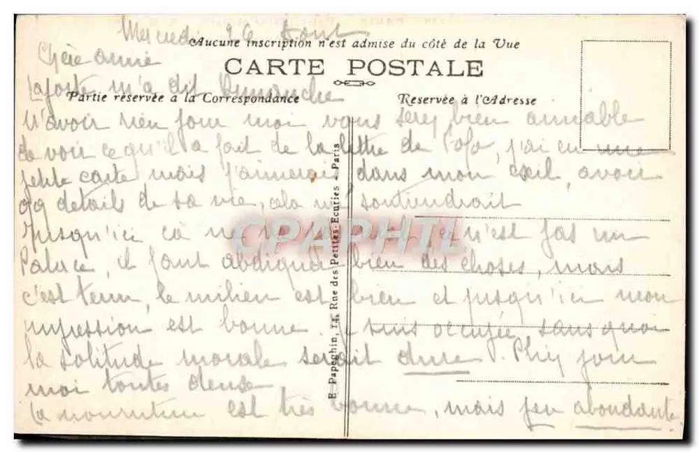 Paris — Igreja de São Médard — A.P. n°429 - Verso
