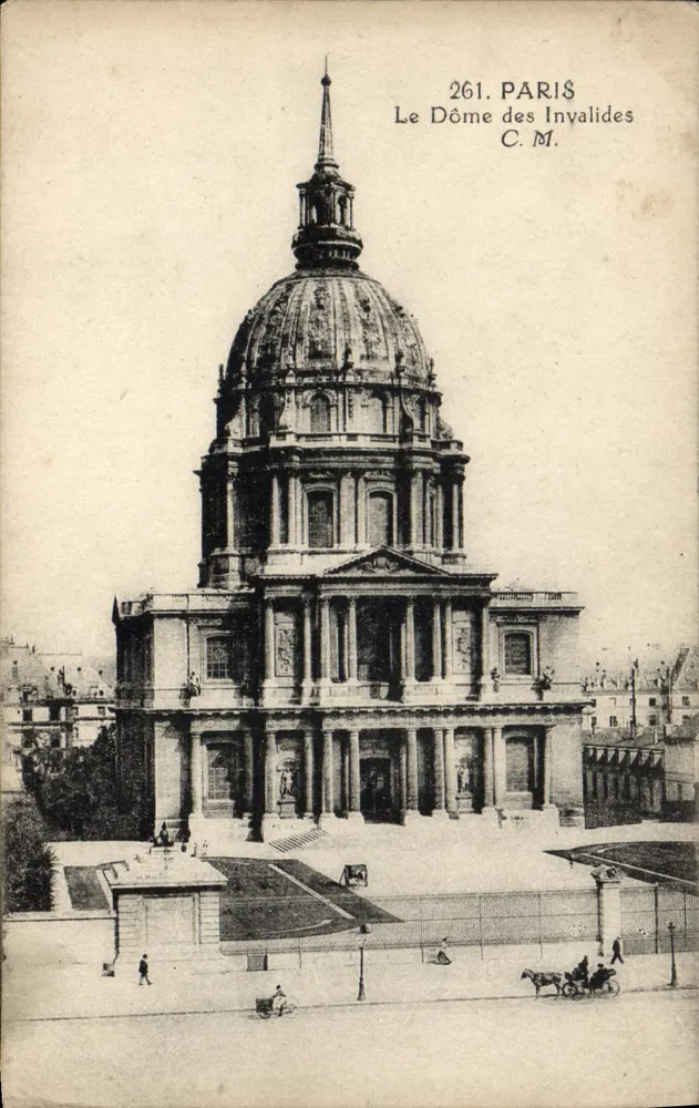 O Domo dos Inválidos — Paris — C.M. n°261 - Frente