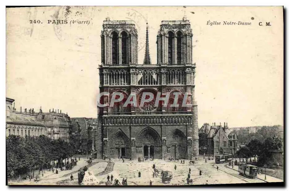 Paris (4º arrondissement) — Igreja de Nossa Senhora — Edição Artística C.M. - Frente