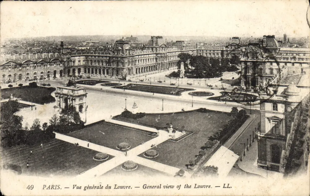 Paris — Vista geral do Louvre — LL. n°49 - Frente