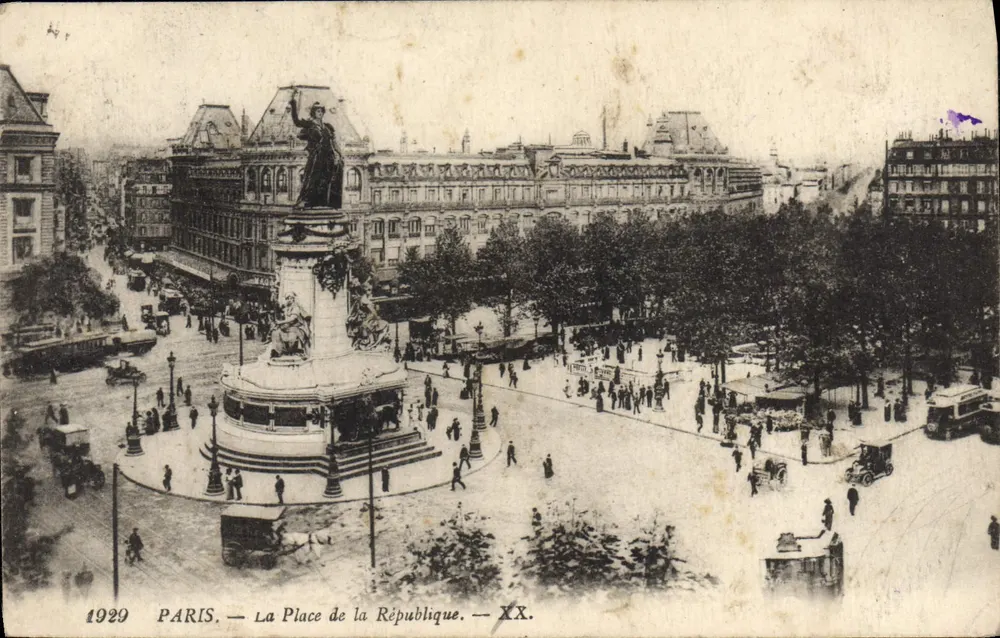 Paris — A Place de la République — Imp. Lévy Fils & Cie, n° XX. - Frente