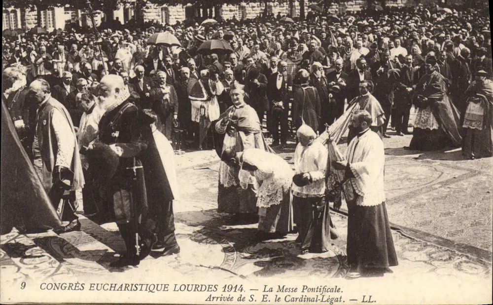 Eucharistischer Kongress Lourdes 1914 — Ankunft von Eminenz des Kardinal-Legaten - Vorderseite