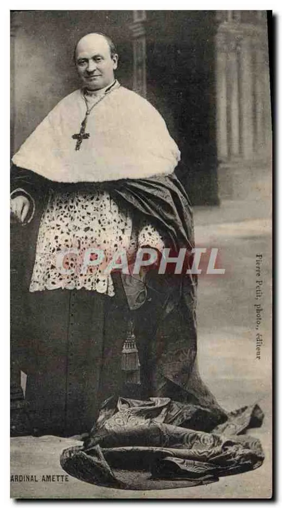 Cardinal Amette — retrato em traje pontifical — Firre Pailh, fotógrafo - Frente