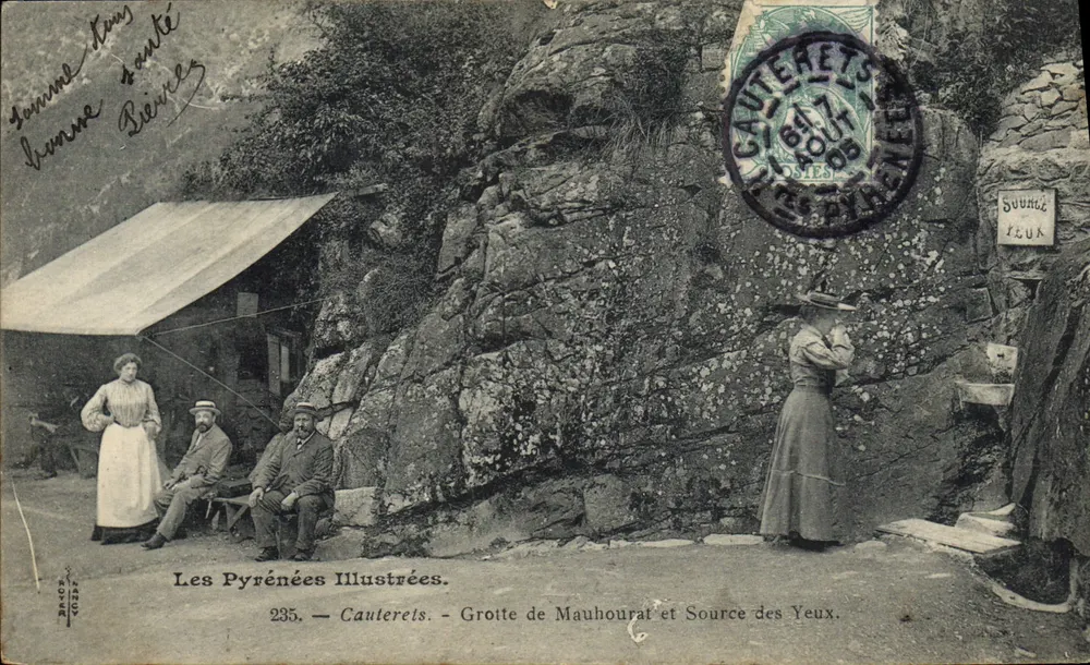 Cauterets — Grotte de Mauhourat und Source des Yeux — Les Pyrénées Illustrées, Nr. 235 - Vorderseite