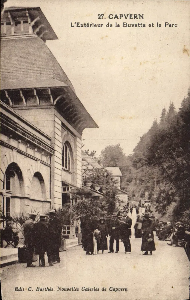 Capvern — Das Äußere der Buvette und des Parks — Édit C. Barthès, Nouvelles Galeries de Capvern - Vorderseite