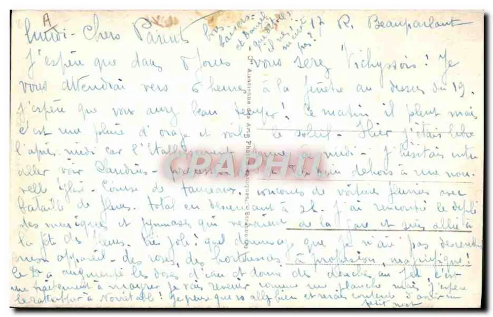 Vichy — Fonte de Água — editor anônimo, n° 177 - Verso
