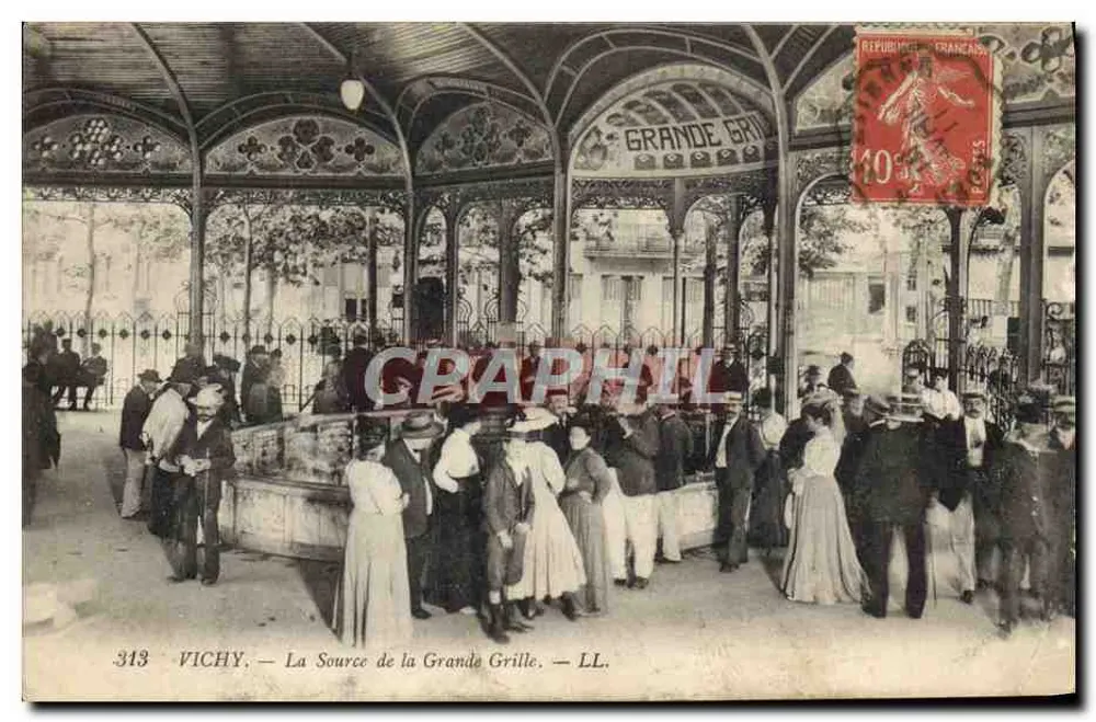 Vichy — A Fonte da Grande Grille — LL. n°313 - Frente